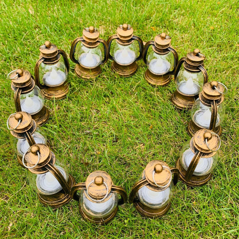 Paquet de 12 mini-lanternes avec bougies à DEL 4 po
