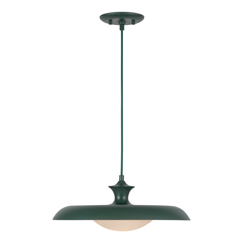 Luminaire suspendu 15 po Minori, Blanc / vert pin, Vert