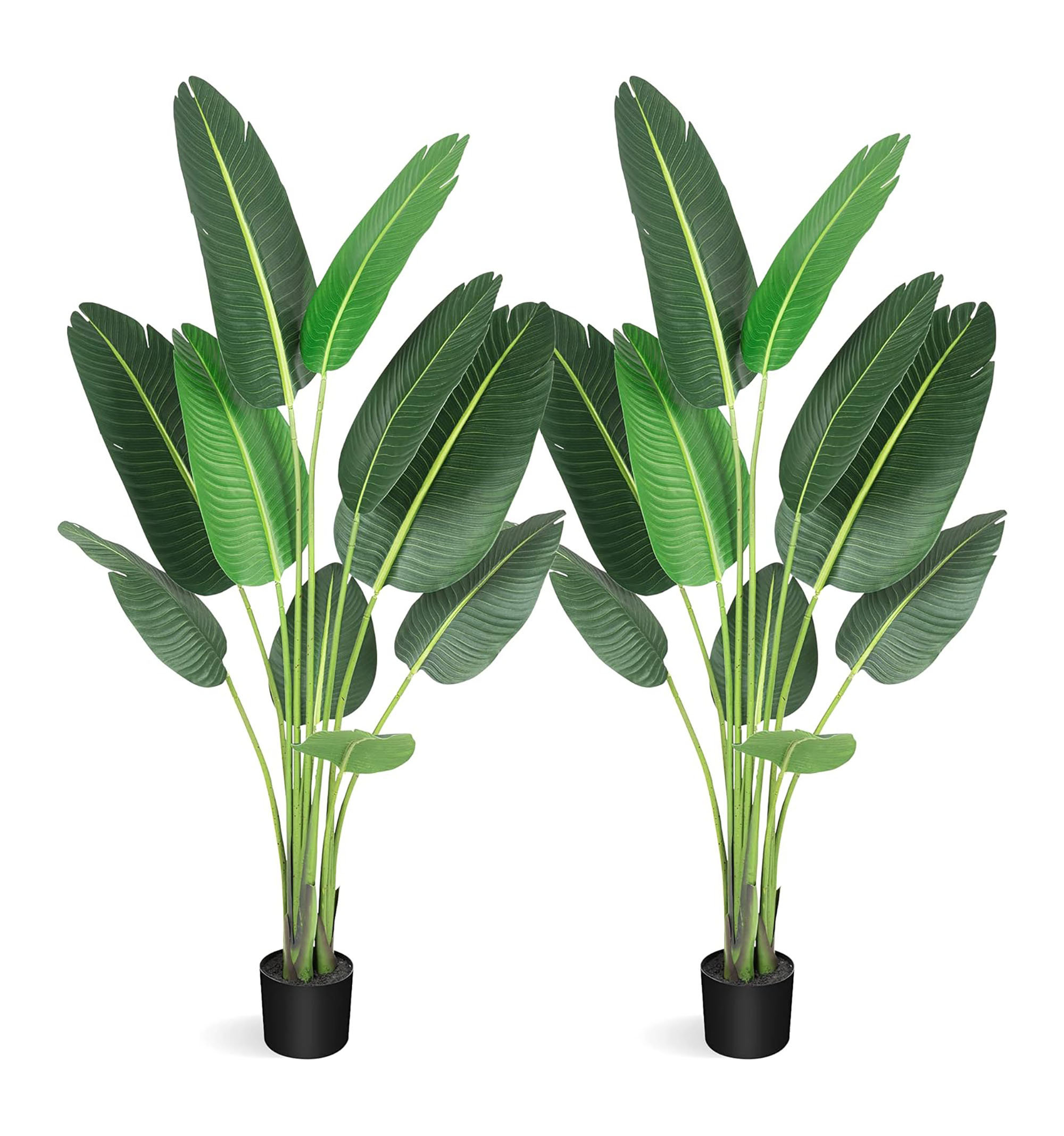 Primrue Artificial Tree Bird Of Paradise With 10Trunks, 5 Feet Faux