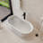 Tangent Casainc Freestanding Soaking Solid Surface Resin Stone Bathtub
