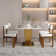 71" Modern Dining Table Set With 6 Dining Chairs