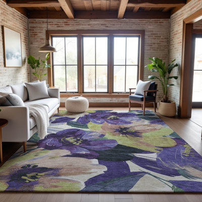 Tapis floral lavable à la machine de qualité supérieure Northdale AMF1487