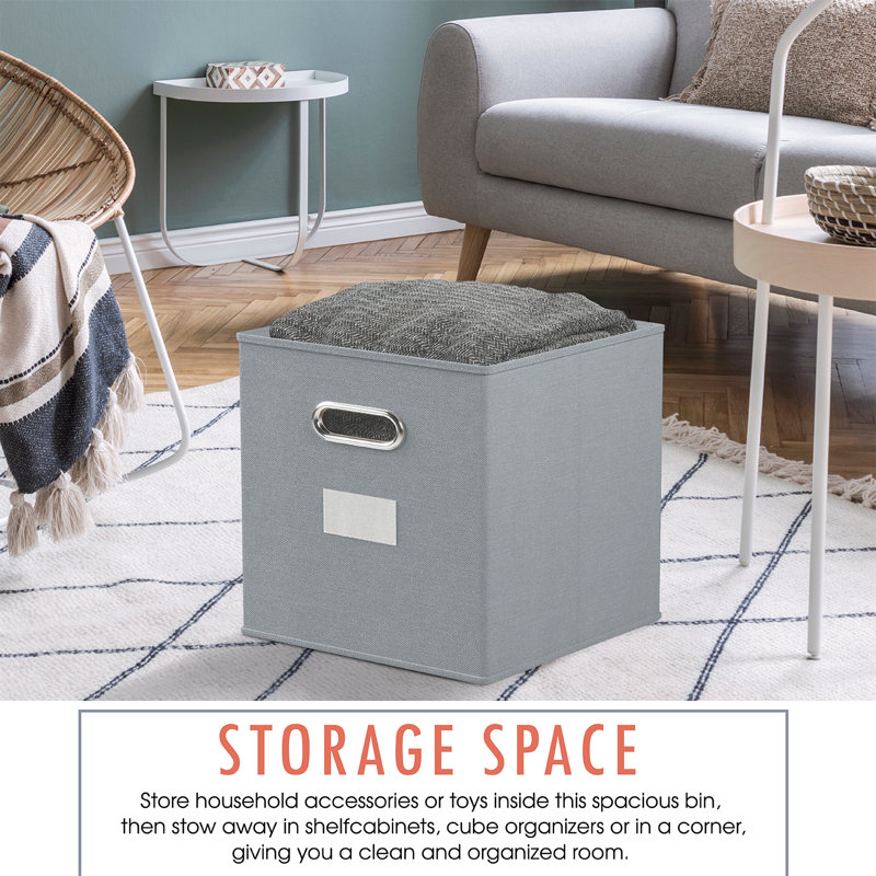 Rebrilliant Cardboard/Paper Bin, Grey