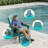 HDPE Folding Adirondack Chair with 3-Position Adjustable Back and Cup Holder, All-Weather Heavy Duty Outdoor Furniture Set for Backyard and Pool-813515827