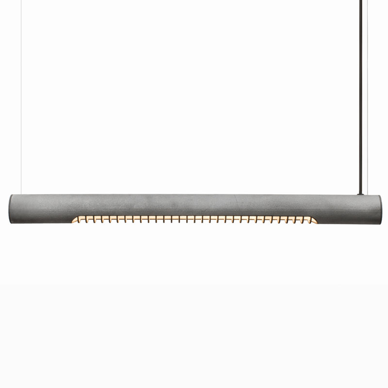 Luminaire suspendu Roest 75H zinc, H 2,5 po x l 29,5 po x P 2,5 po, Zinc