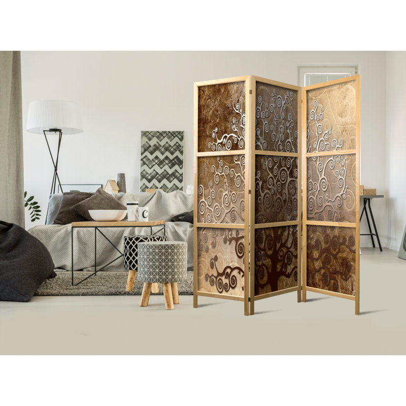 135cm W x 171cm H 3 - Panel Solid Wood Folding Room Divider