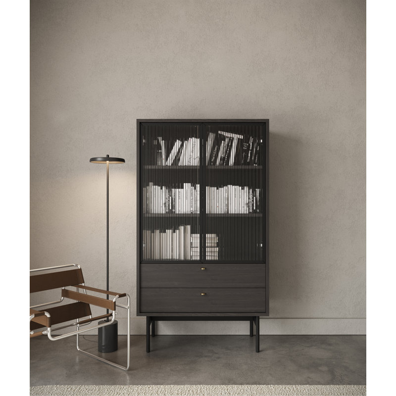 Alyssya Display Cabinet, Black Ash