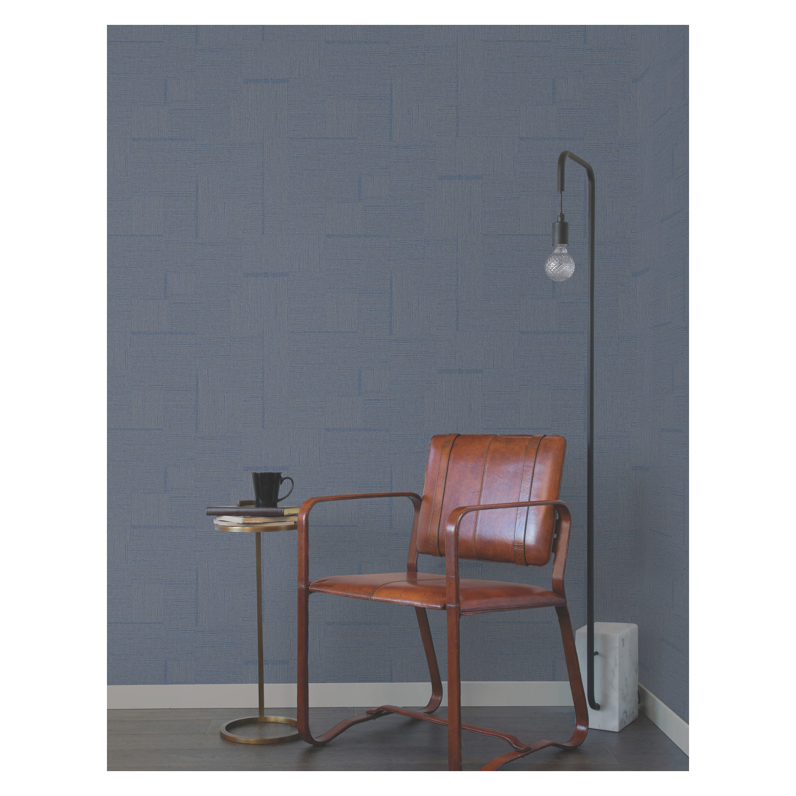 Alodee Geometric Wallpaper, Navy