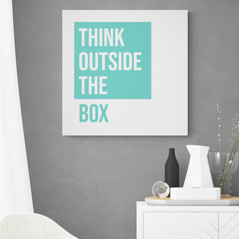 Think Outside The Box - Wrapped Canvas Print, 30cm H x 30cm W