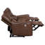 Ensemble de canapés inclinables électriques 2 pièces Tiffanee brun selle-98386896-129548695