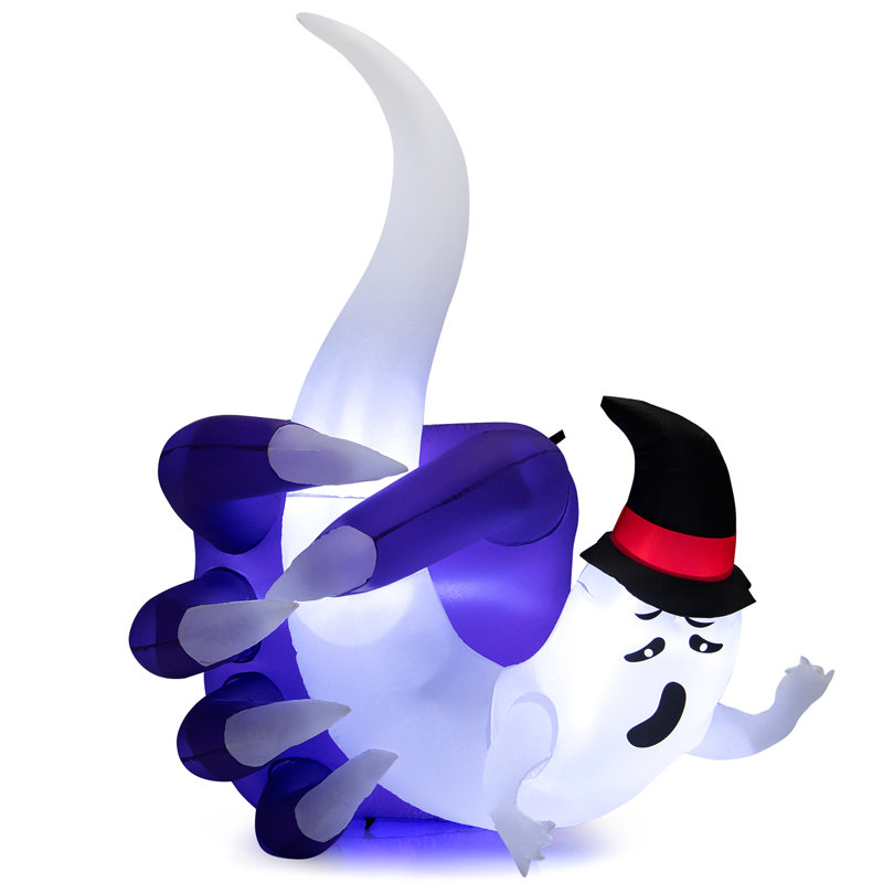 Hand Hold the Ghost with Built-in LED and Air Blower Inflatable