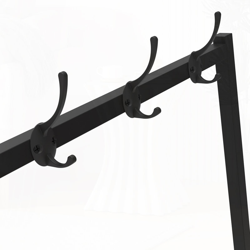 Coat Rack With Mirror, Multifunctional Hall Tree With Shoe Storage