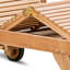 Chaise longue d'extérieur inclinable en bois massif