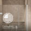 Components 39-5/8-In40-3/8-Inw X 71-1/2-Inh Frameless Pivot Shower Door With 3/8-In Crystal Clear Glass And Back-To-Back Vertical Door Pulls-974851758