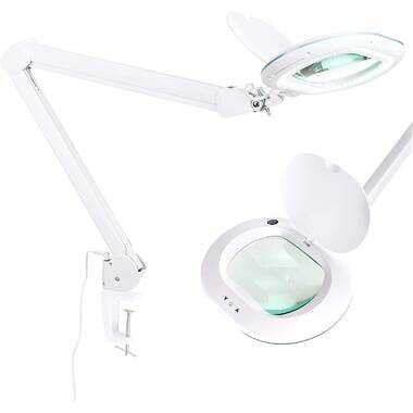 Free gift-Clamp】20X Magnifying Glass Desk Lamp reading light table lamp  clip 20x Optical Magnifying Glass 64 LED Ring Lights Magnifier 3 Color  Modes Stepless Dimmable 360° Rotated Ring Lens LED Light table