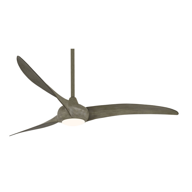 65" Driftwood Finish Ceiling Fan with LED Light and Remote
