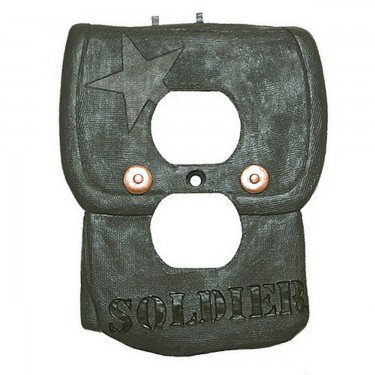 Camo 1 - Gang Duplex Outlet Standard Wall Plate Borders Unlimited