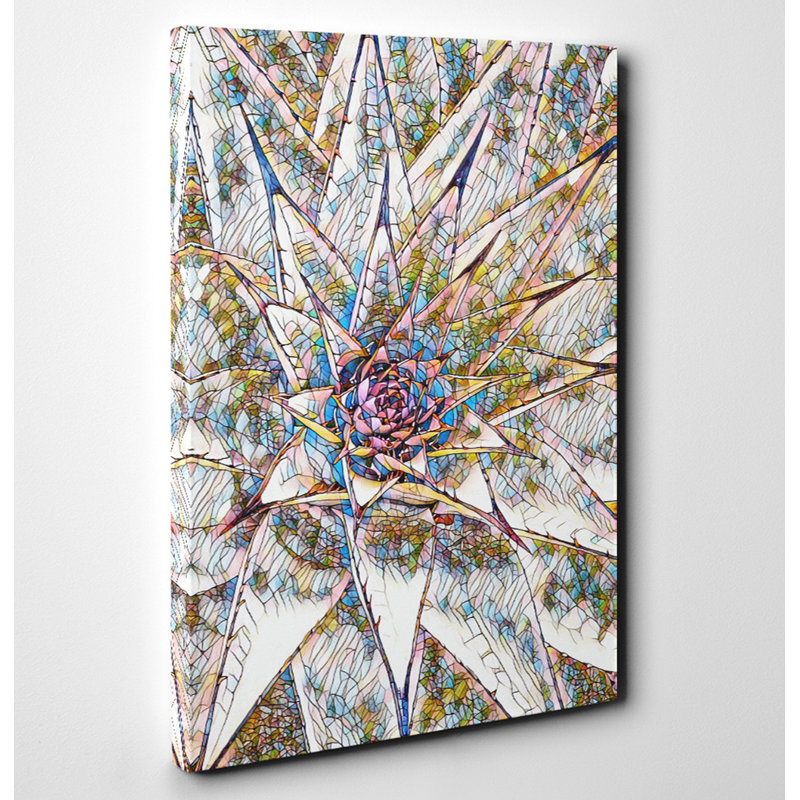 Green Succulent Cactus - Wrapped Canvas, 76cm H x 50cm W