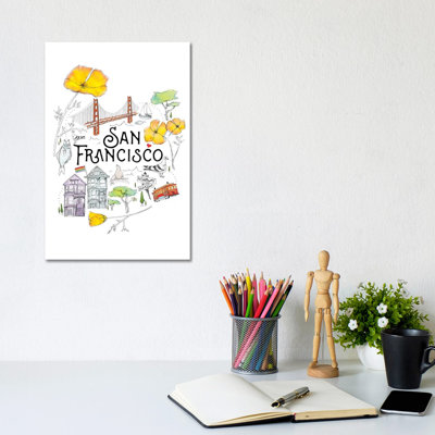 Friends And Neighbors, San Francisco by Heather Landis - Wrapped Canvas Print