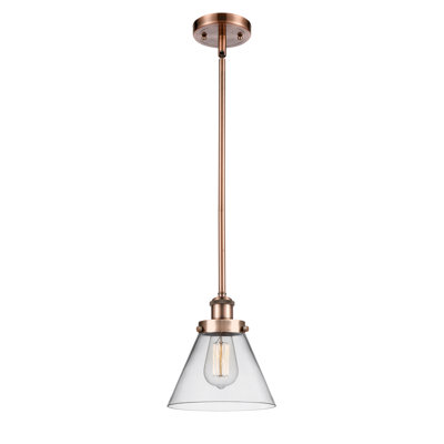 Ballston Urban Cone - 1 Light 8" Hung Mini Pendant