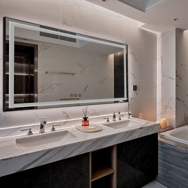 Miroir lumineux à DEL avec désembueur et température de couleur réglable