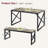 Grey 3-Piece Dining Table Set With Benches – Kitchen, Small Space, Farmhouse-123323315