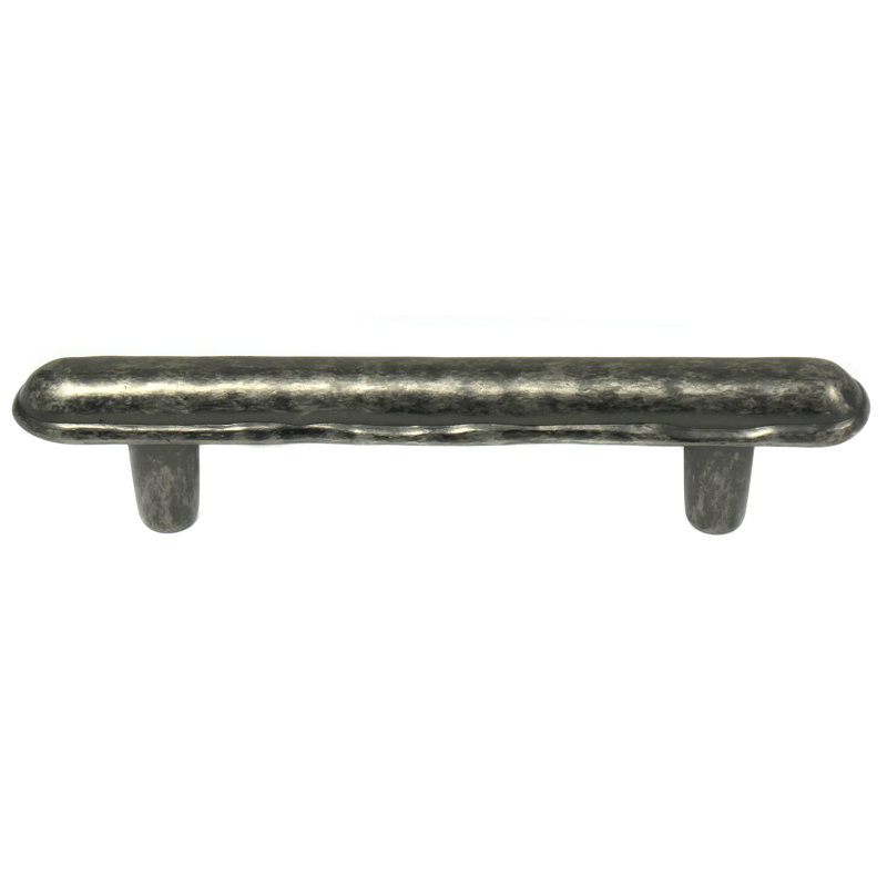 Antique Pewter 3-Inch Bar Cabinet Pull with Mounting Hardware