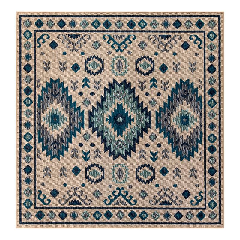 Tapis intérieur / extérieur Marlenia Marlenia, Carré 7 pi 10 po