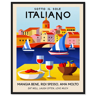 Under the Italian Sun Canvas Print Retro Summer Prints by Art Remedy