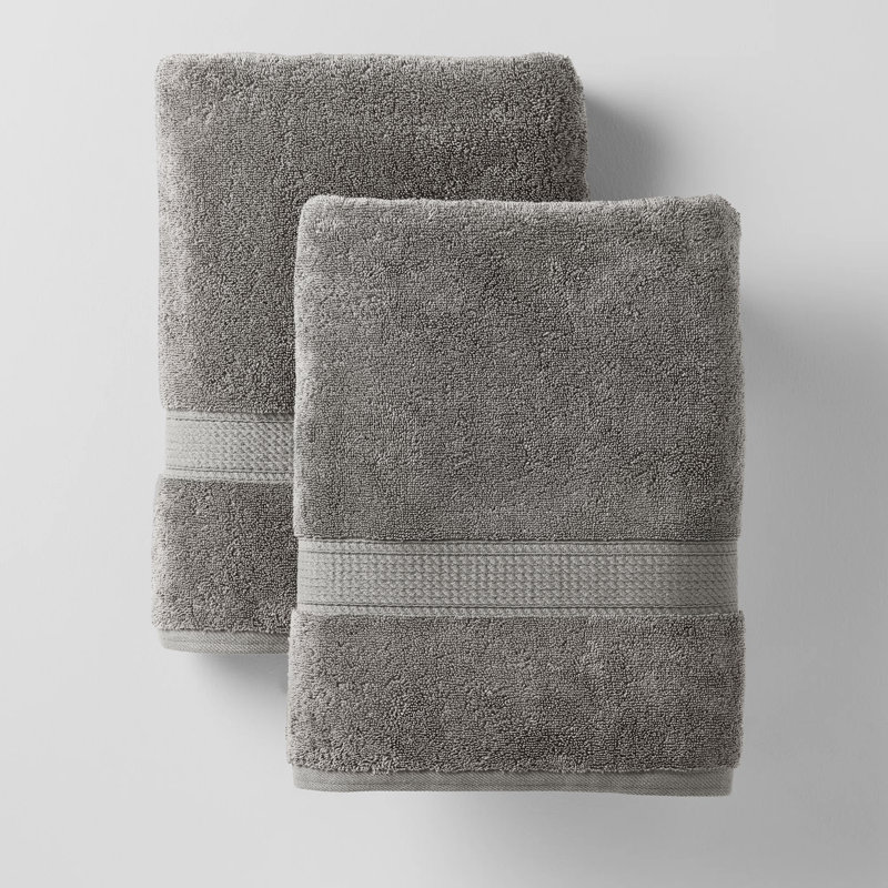Serviette de bain en coton Payten Classic, Gris anthracite
