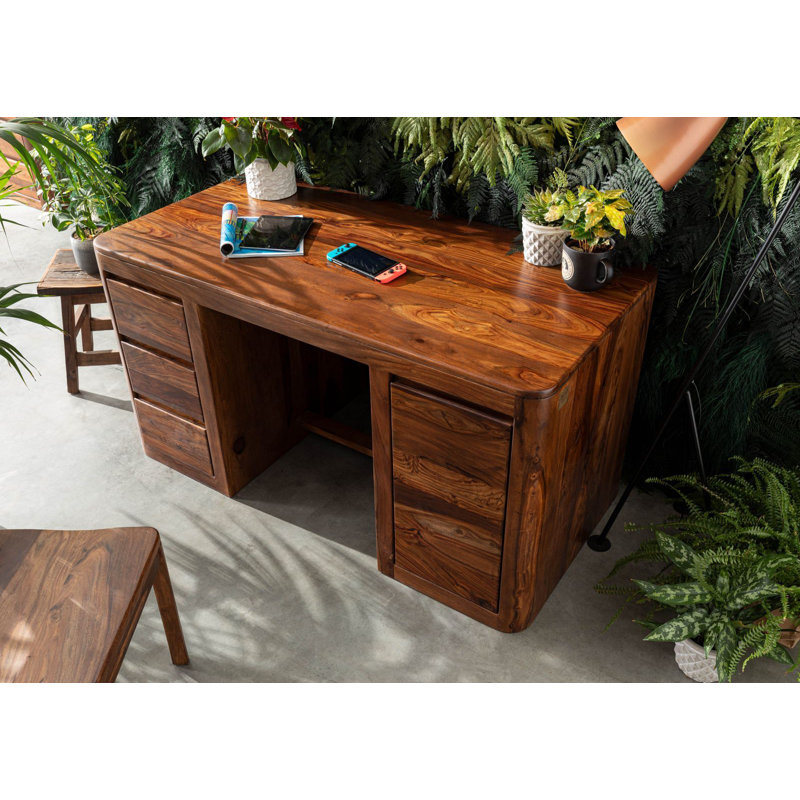 Toronto Solid Wood Writing Desk, Walnut