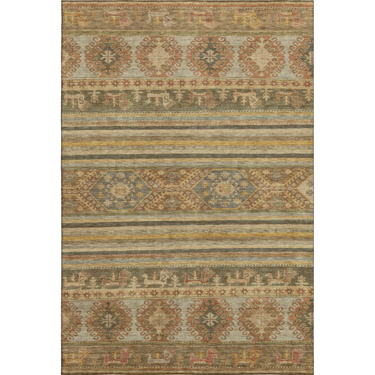 Premium Machine Washable Brennon AMF1626 Global Rug