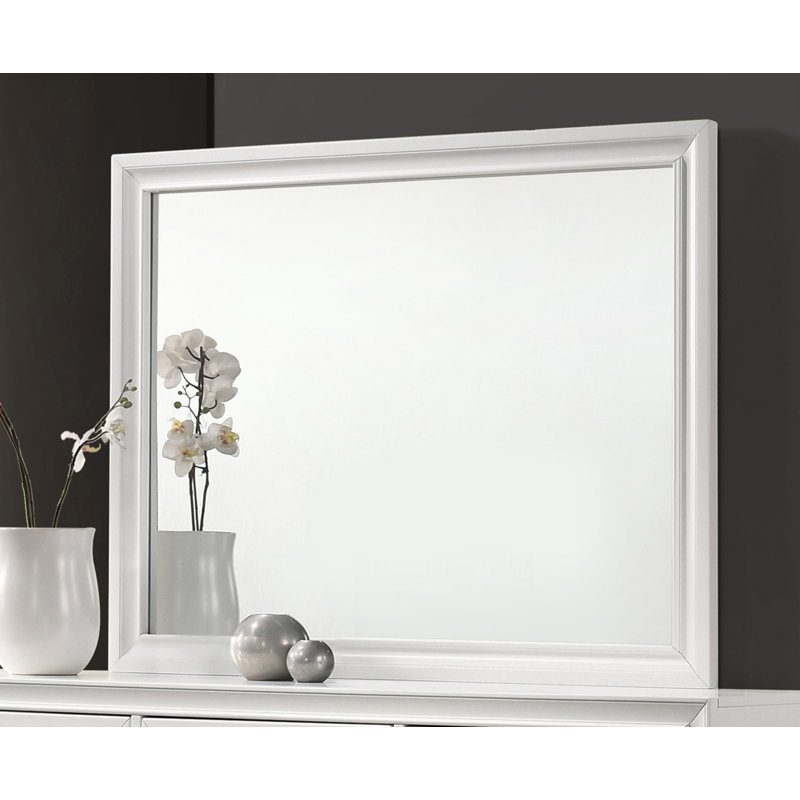 Miroir pour commode Berky, Blanc