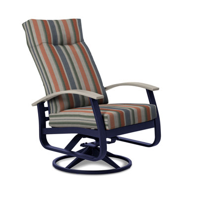Chaise berçante pivotante à hauteur suprême avec coussins Askar