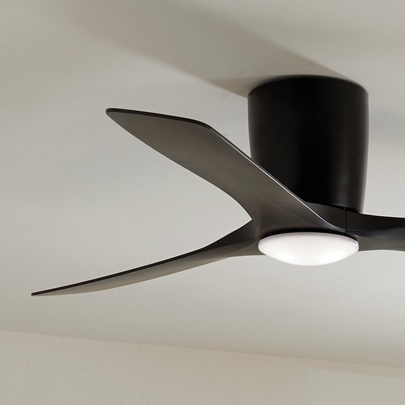 Volos 48'' Ceiling Fan with LED Lights, Satin Black