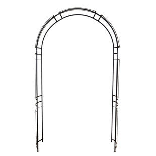 Trellises & Arbors 48'' W x 14'' D Metal Arbour in Black