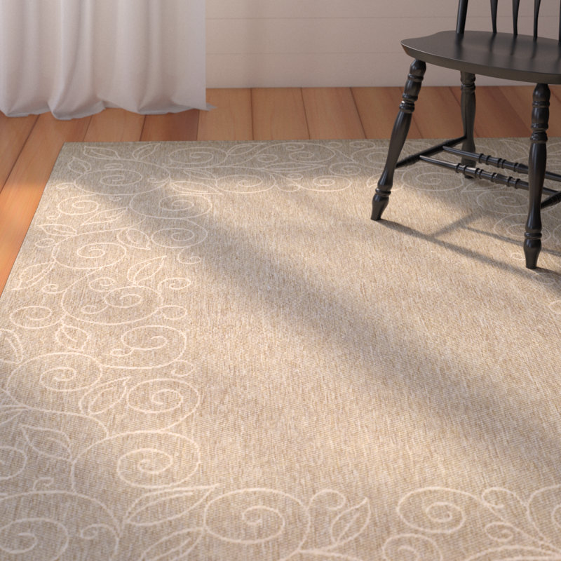 Tapis d'intérieur / extérieur à fleurs Herefordshire Performance, Rectangle 4 pi x 5 pi 7 po