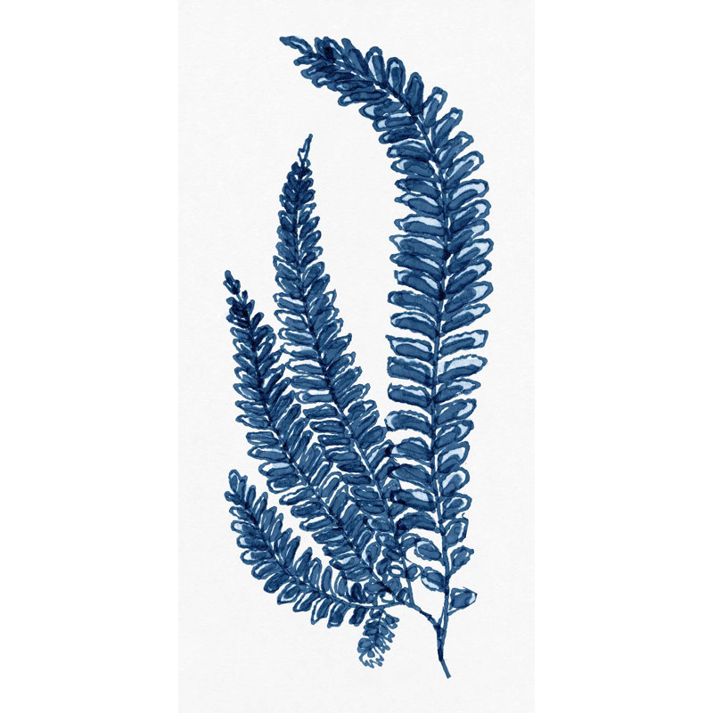 Blue Fern 3 Print, 31" H x 16" W, No Frame