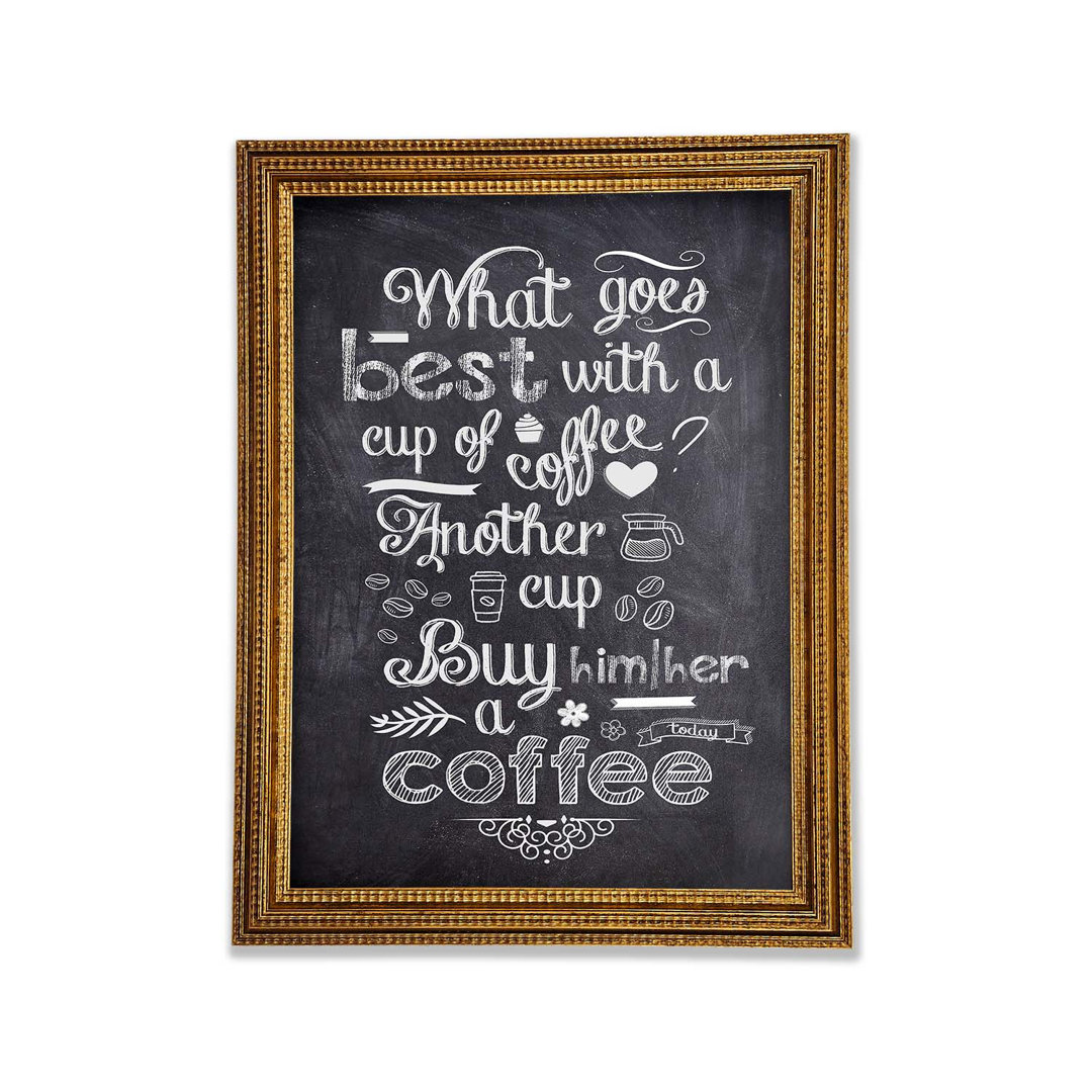 Was am besten zu Kaffee passt - Single Picture Frame Typography