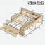 Lit de jour en bois avec tiroirs de rangement, tablettes latérales, bureau et lit gigogne-917967298-917967302