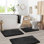 Ensemble de 3 tapis de bain en mousse viscoélastique ultra doux et absorbant avec envers antidérapant Aighan