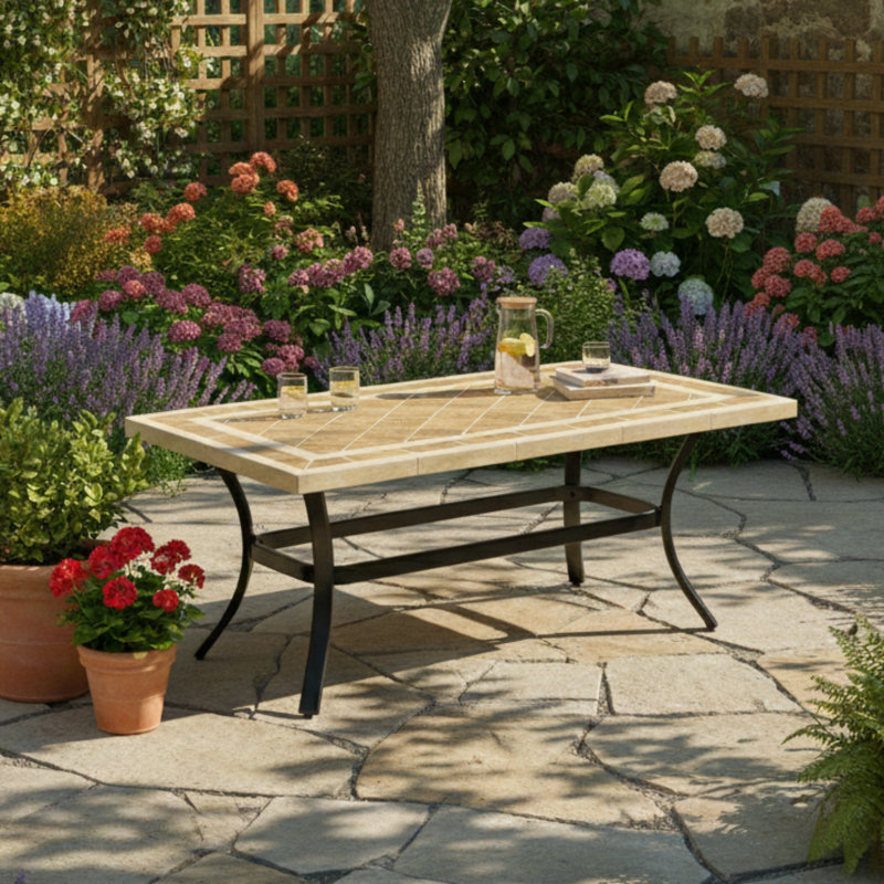 Hampton Garden Stone Mosaic Coffee Table