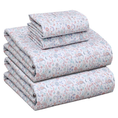100% Organic Cotton Sheets  4-Piece Set Deep Pocket 15" Sheet Set