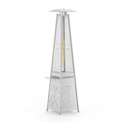 Outdoor Pyramid-Shaped Freestanding Heater/Light, 48,000 BTU Propane Heater with Removable Table -  Sangdo, TR-LS-PHO_0ZE4LWWK