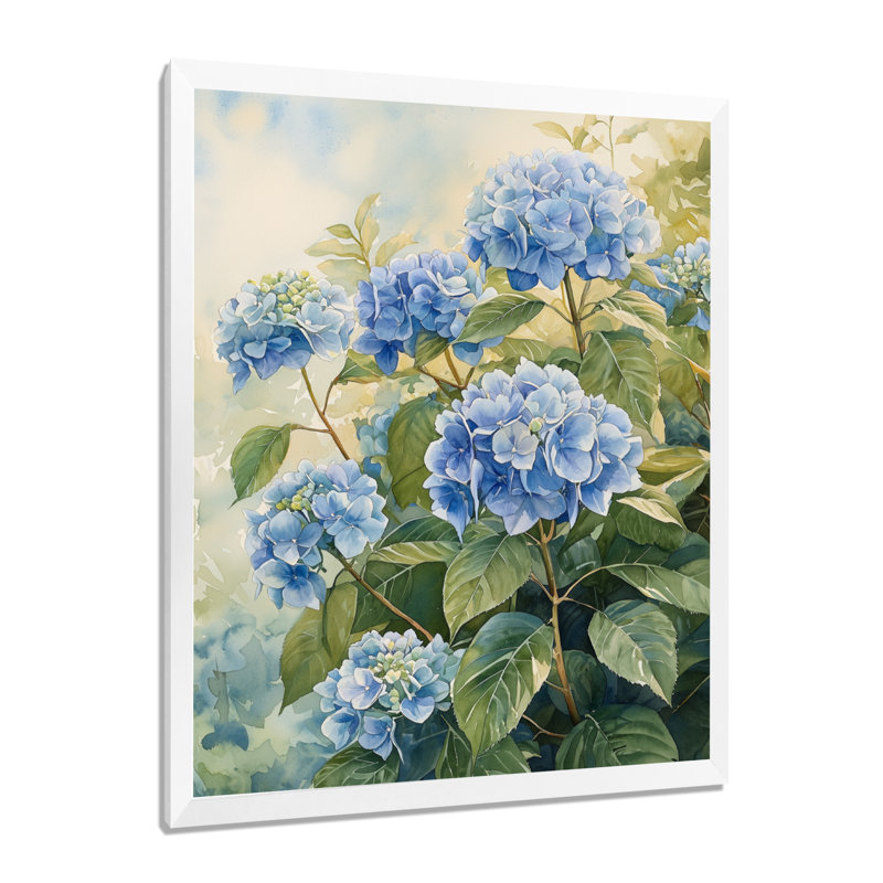 Alberta - reproduction d'art sur toile florale, H 32 po x l 16 po, Picture Framed, Blanc