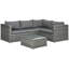 Nazanin 3 Pieces PE Rattan Garden Furniture Set 10 cm Thick Cushions Grey