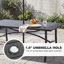 Ensemble de salle à manger de patio 7 pièces, chaises en aluminium Textilene, table avec plateau en aluminium-920589489-920589491