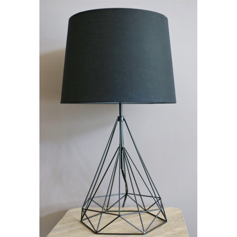 Lampe de table géométrique 25 po Anaya, Noir