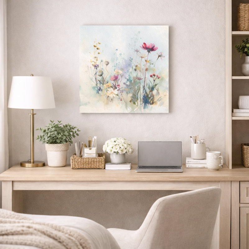 «Autumn's Delicate Whisper» - Reproduction d'art sur toile, H 20 po x l 20 po