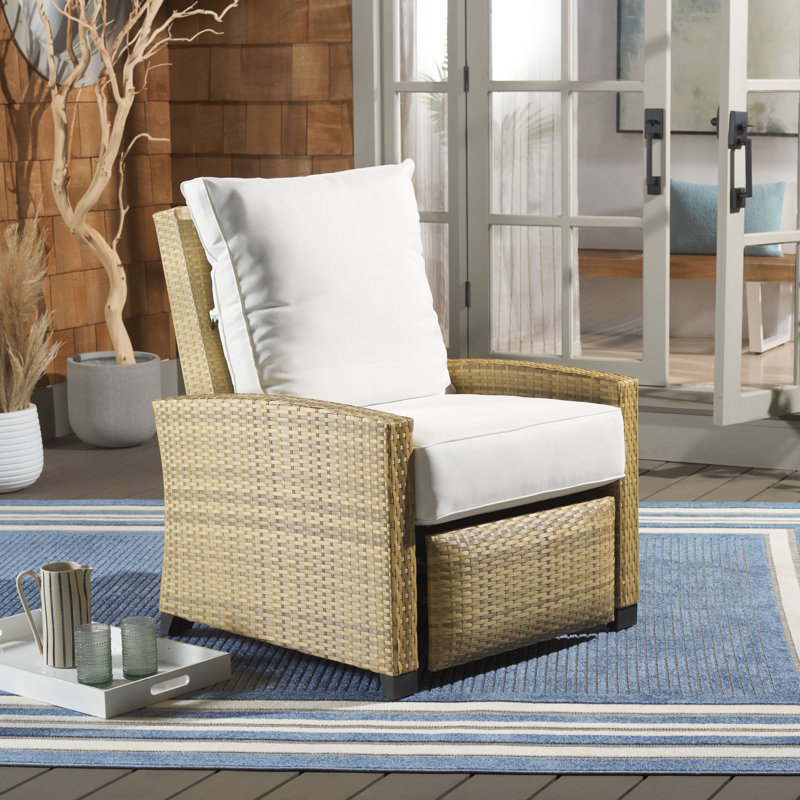 Fauteuil inclinable Landon, Naturel, Blanc
